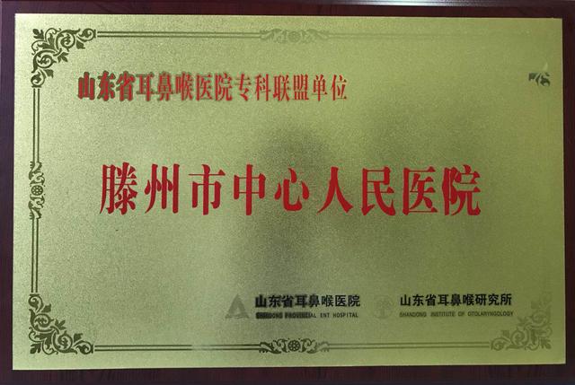 我院加入“山东省耳鼻喉医院全国耳鼻喉专科联盟”